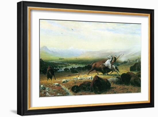 The Last Buffalo-Albert Bierstadt-Framed Art Print