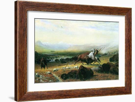 The Last Buffalo-Albert Bierstadt-Framed Premium Giclee Print