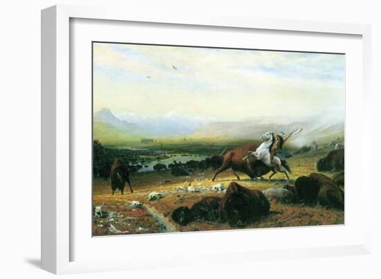 The Last Buffalo-Albert Bierstadt-Framed Premium Giclee Print