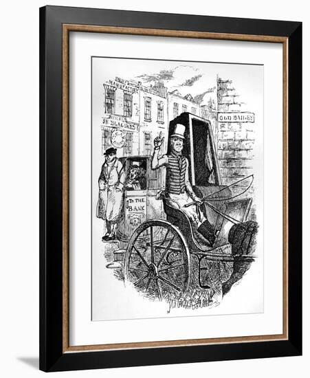 The Last Cab Driver, and the First Omnibus Cad, C1900-George Cruikshank-Framed Giclee Print