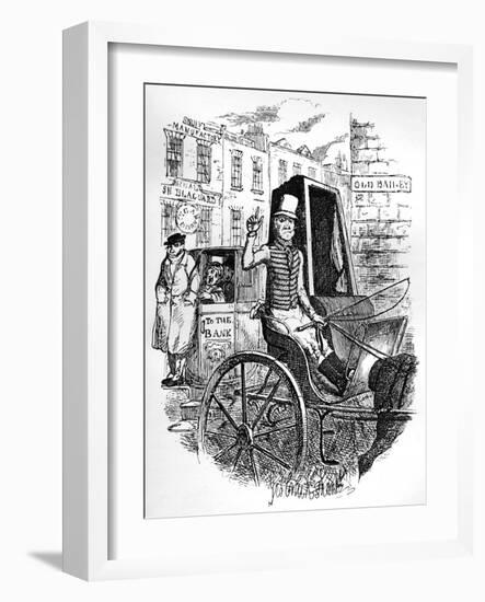 The Last Cab Driver, and the First Omnibus Cad, C1900-George Cruikshank-Framed Giclee Print