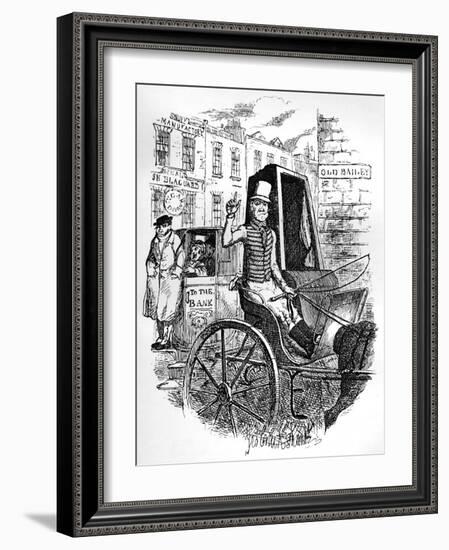 The Last Cab Driver, and the First Omnibus Cad, C1900-George Cruikshank-Framed Giclee Print