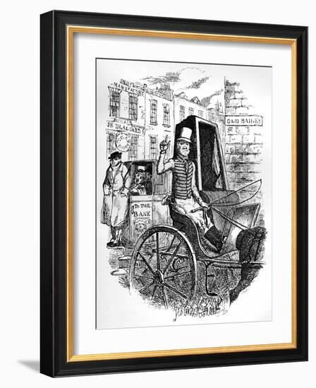 The Last Cab Driver, and the First Omnibus Cad, C1900-George Cruikshank-Framed Giclee Print