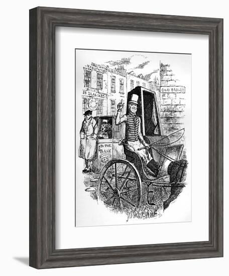 The Last Cab Driver, and the First Omnibus Cad, C1900-George Cruikshank-Framed Giclee Print