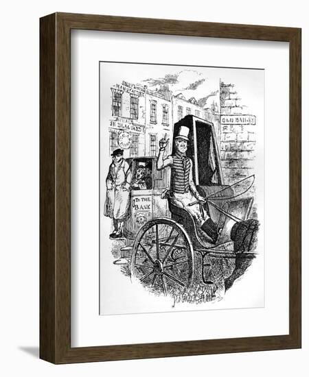 The Last Cab Driver, and the First Omnibus Cad, C1900-George Cruikshank-Framed Giclee Print