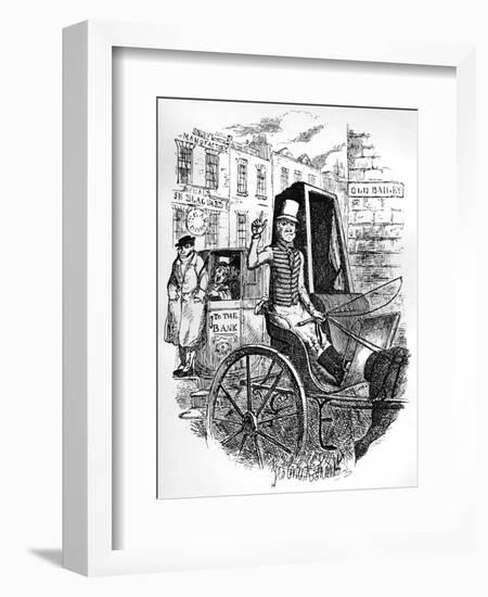 The Last Cab Driver, and the First Omnibus Cad, C1900-George Cruikshank-Framed Giclee Print