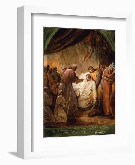 The Last Communion of Saint Louis, 1823-Ary Scheffer-Framed Giclee Print