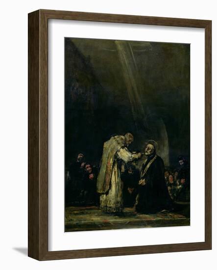 The Last Communion of St. Joseph Calasanz (1556-1648) circa 1819-Francisco de Goya-Framed Giclee Print