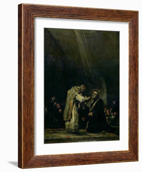 The Last Communion of St. Joseph Calasanz (1556-1648) circa 1819-Francisco de Goya-Framed Giclee Print