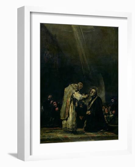 The Last Communion of St. Joseph Calasanz (1556-1648) circa 1819-Francisco de Goya-Framed Giclee Print