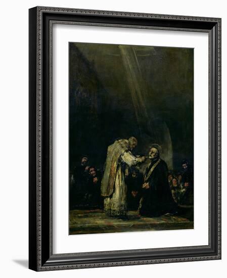 The Last Communion of St. Joseph Calasanz (1556-1648) circa 1819-Francisco de Goya-Framed Giclee Print