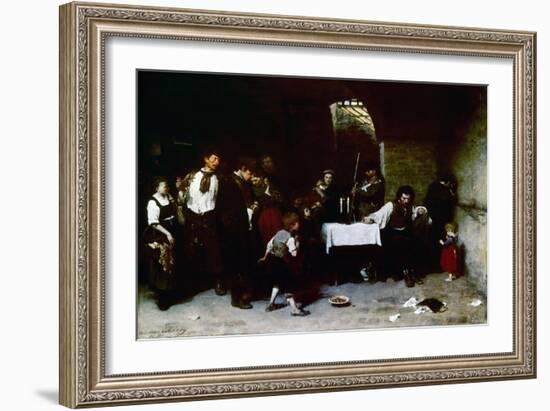 The Last Day of a Condemned Man in Hungary, 1870-Mihaly Munkacsy-Framed Giclee Print