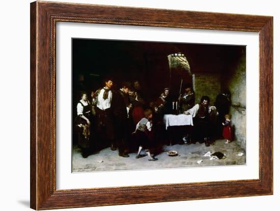 The Last Day of a Condemned Man in Hungary, 1870-Mihaly Munkacsy-Framed Giclee Print