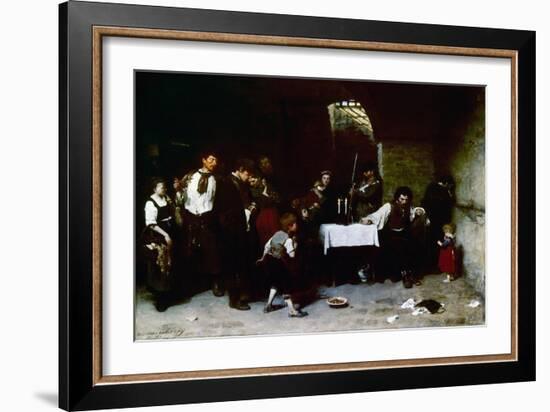 The Last Day of a Condemned Man in Hungary, 1870-Mihaly Munkacsy-Framed Giclee Print