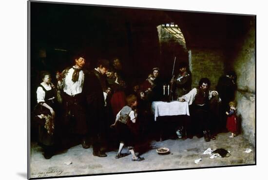 The Last Day of a Condemned Man in Hungary, 1870-Mihaly Munkacsy-Mounted Giclee Print