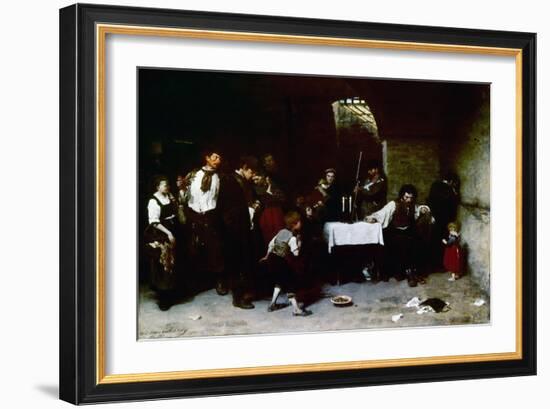 The Last Day of a Condemned Man in Hungary, 1870-Mihaly Munkacsy-Framed Giclee Print