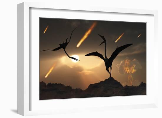 The Last Days of Quetzalcoatlus During the Cretaceous Period-Stocktrek Images-Framed Art Print