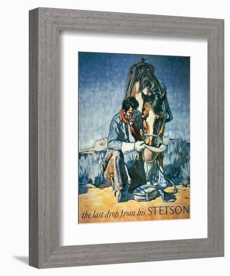 The Last Drop from His Stetson (Colour Litho)-American-Framed Premium Giclee Print