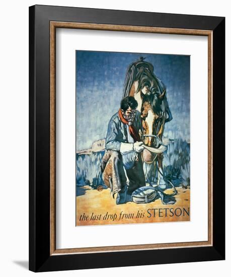 The Last Drop from His Stetson (Colour Litho)-American-Framed Premium Giclee Print