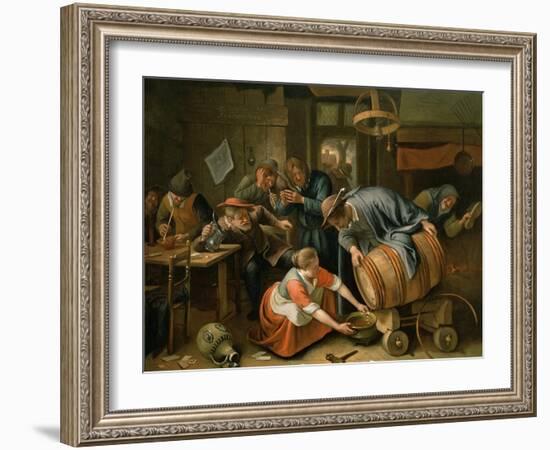 The Last Drop-Jan Havicksz. Steen-Framed Giclee Print