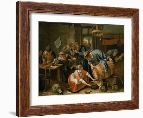 The Last Drop-Jan Havicksz. Steen-Framed Giclee Print