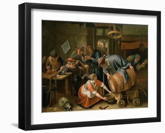 The Last Drop-Jan Havicksz. Steen-Framed Giclee Print