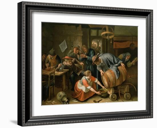 The Last Drop-Jan Havicksz. Steen-Framed Giclee Print