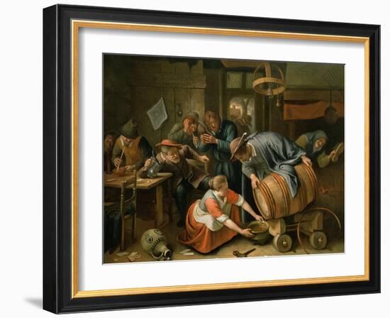 The Last Drop-Jan Havicksz. Steen-Framed Giclee Print