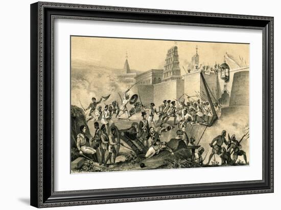 The Last Effort of Tippoo Saib at Seringapatam, 1799-B Clayton-Framed Giclee Print