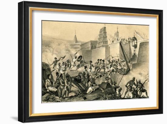 The Last Effort of Tippoo Saib at Seringapatam, 1799-B Clayton-Framed Giclee Print