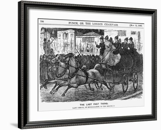The Last Fast Thing, 1866-George Du Maurier-Framed Giclee Print