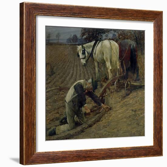 The Last Furrow, 1895-Henry Herbert La Thangue-Framed Giclee Print