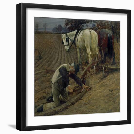 The Last Furrow, 1895-Henry Herbert La Thangue-Framed Giclee Print