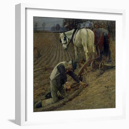 The Last Furrow, 1895-Henry Herbert La Thangue-Framed Giclee Print