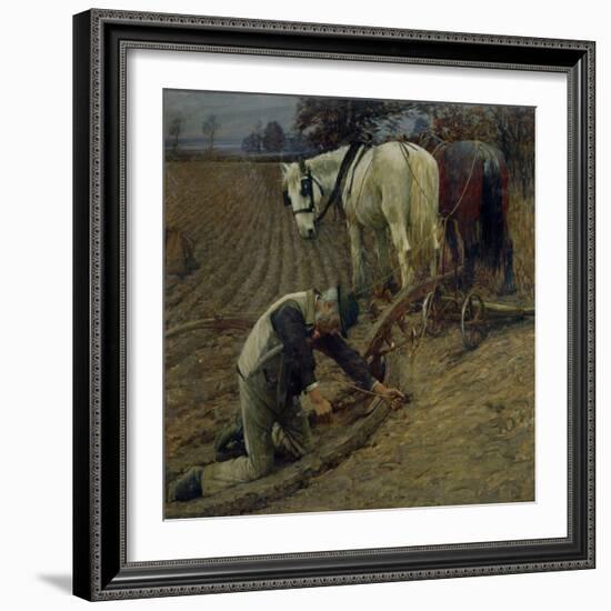 The Last Furrow, 1895-Henry Herbert La Thangue-Framed Giclee Print