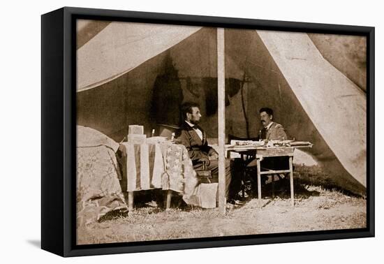 The Last Interview Between President Lincoln and General Mcclellan at Antietam, 1862-Mathew Brady-Framed Premier Image Canvas