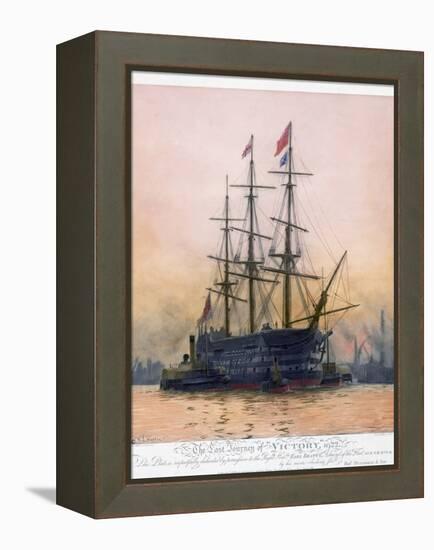 The Last Journey of Hms Victory-null-Framed Premier Image Canvas