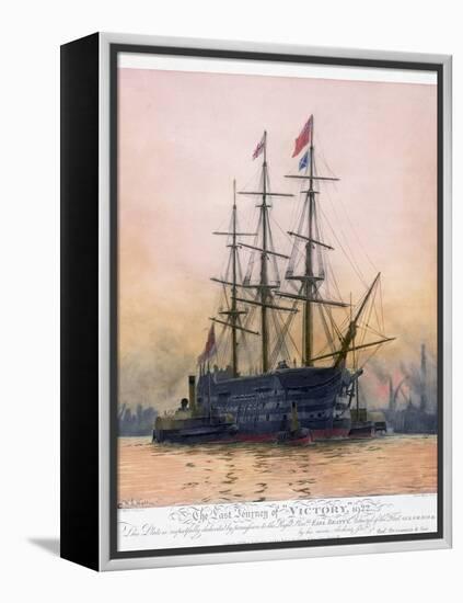 The Last Journey of Hms Victory-null-Framed Premier Image Canvas