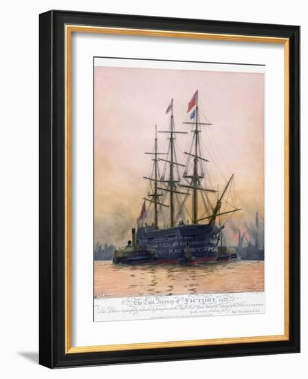 The Last Journey of Hms Victory-null-Framed Giclee Print