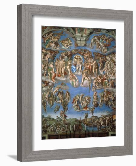 The Last Judgement, 1534-41-Michelangelo Buonarroti-Framed Giclee Print