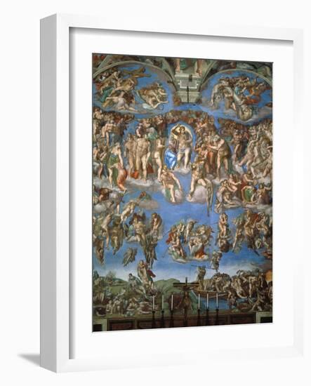 The Last Judgement, 1534-41-Michelangelo Buonarroti-Framed Giclee Print