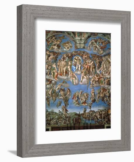 The Last Judgement, 1534-41-Michelangelo Buonarroti-Framed Giclee Print