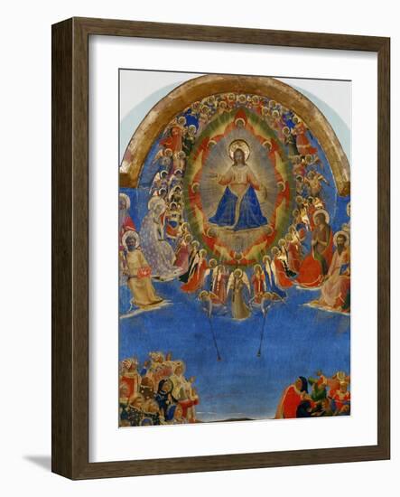 The Last Judgement, Christ in His Glory, Surrounded by Angels and Saints, Fresco (Around 1436)-Fra Angelico-Framed Giclee Print