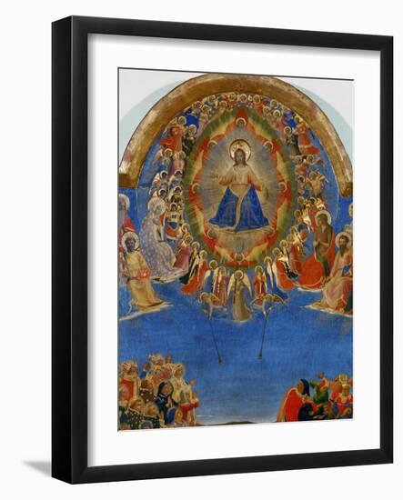 The Last Judgement, Christ in His Glory, Surrounded by Angels and Saints, Fresco (Around 1436)-Fra Angelico-Framed Giclee Print