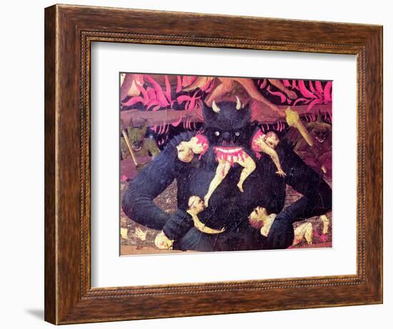 The Last Judgement, Detail of Satan Devouring the Damned in Hell, circa 1431-Fra Angelico-Framed Giclee Print