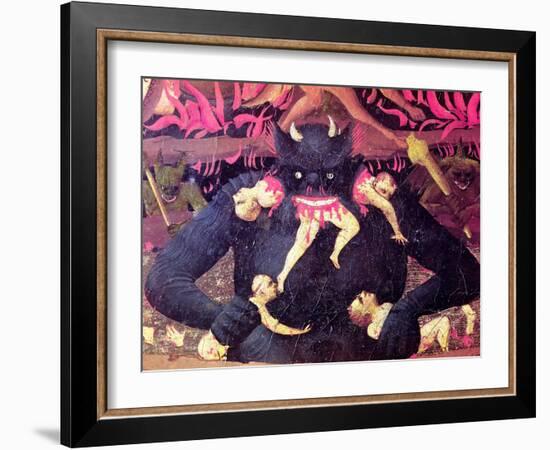 The Last Judgement, Detail of Satan Devouring the Damned in Hell, circa 1431-Fra Angelico-Framed Giclee Print