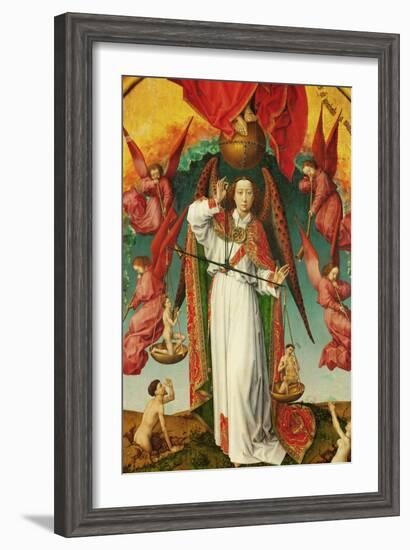 The Last Judgement, Detail of the Archangel Michael, 1434-Rogier van der Weyden-Framed Giclee Print