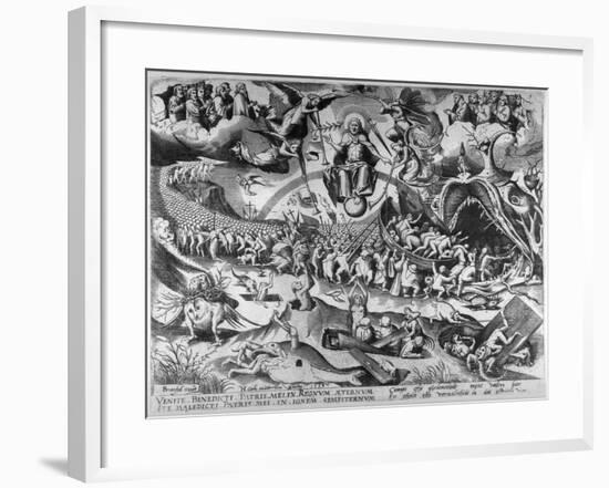 The Last Judgement, Engraved by Pieter Van Der Heyden, 1558-Pieter Bruegel the Elder-Framed Giclee Print