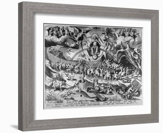 The Last Judgement, Engraved by Pieter Van Der Heyden, 1558-Pieter Bruegel the Elder-Framed Giclee Print