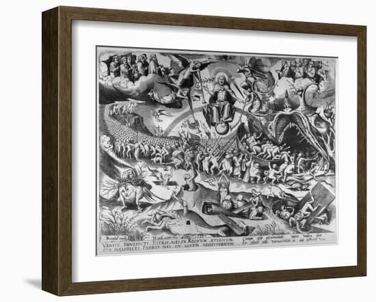 The Last Judgement, Engraved by Pieter Van Der Heyden, 1558-Pieter Bruegel the Elder-Framed Giclee Print